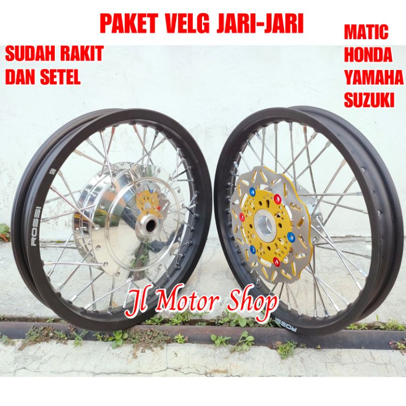 PAKET Velg Jari Jari Beat Scoopy Genio Vario 110 Vario 125 150 Mio M3 Xeon Mio J Fino Xride Soul GT Freego Nmax Aerox Pcx Dll Free Cakram