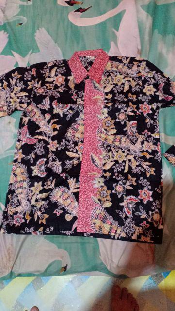 Bswart Batik Hrb026 Kenongo Hem Pendek Padi Pekalongan M L Xl Batik Pria Murah Modern Grosir