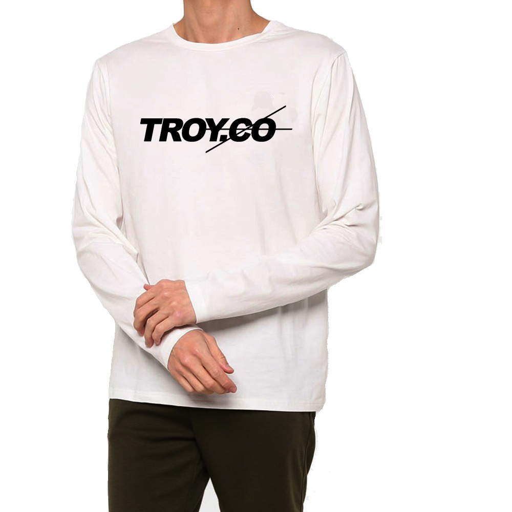 (COD) PROMO KAOS BAJU T-SHIRT LENGAN PANJANG  TROYCO  / COTTON PREMIUM