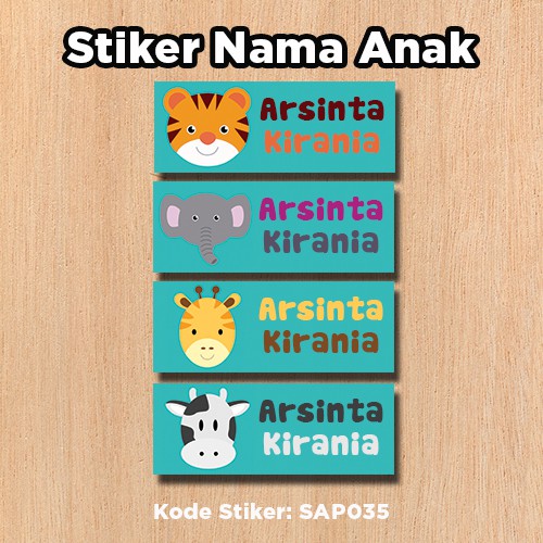 

Label Nama Anak Sekolah Orange Tiger