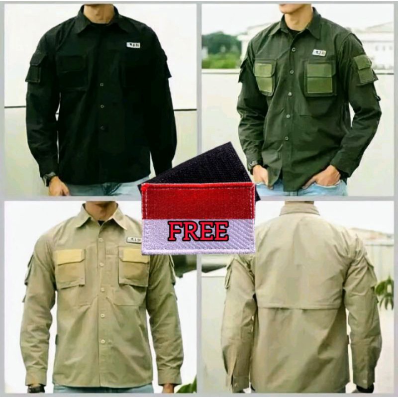 Kemeja Tactical PDL Lapangan Outdoor/Baju Taktikal Hexagon Komunitas Kerja Kantoran