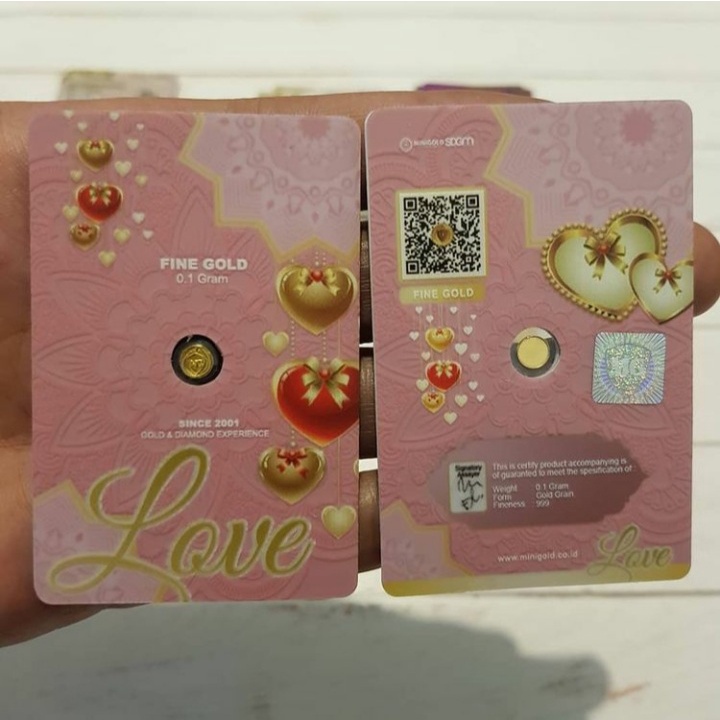 Aksesoris Kekinian/Kado Istimewa/Tabungan Masa Depan/Mini Gold Love Series/Apresiasi Pekerja/Hadiah/