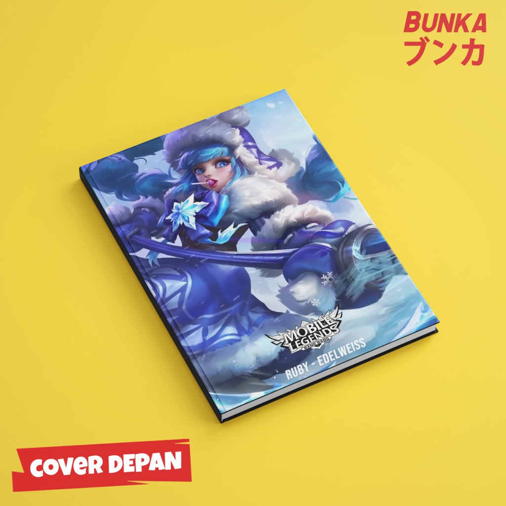 

Notebook Mobile legends Ruby Edelweiss Hardocover A5 Buku tulis catatan Notes Agenda planner Jurnal