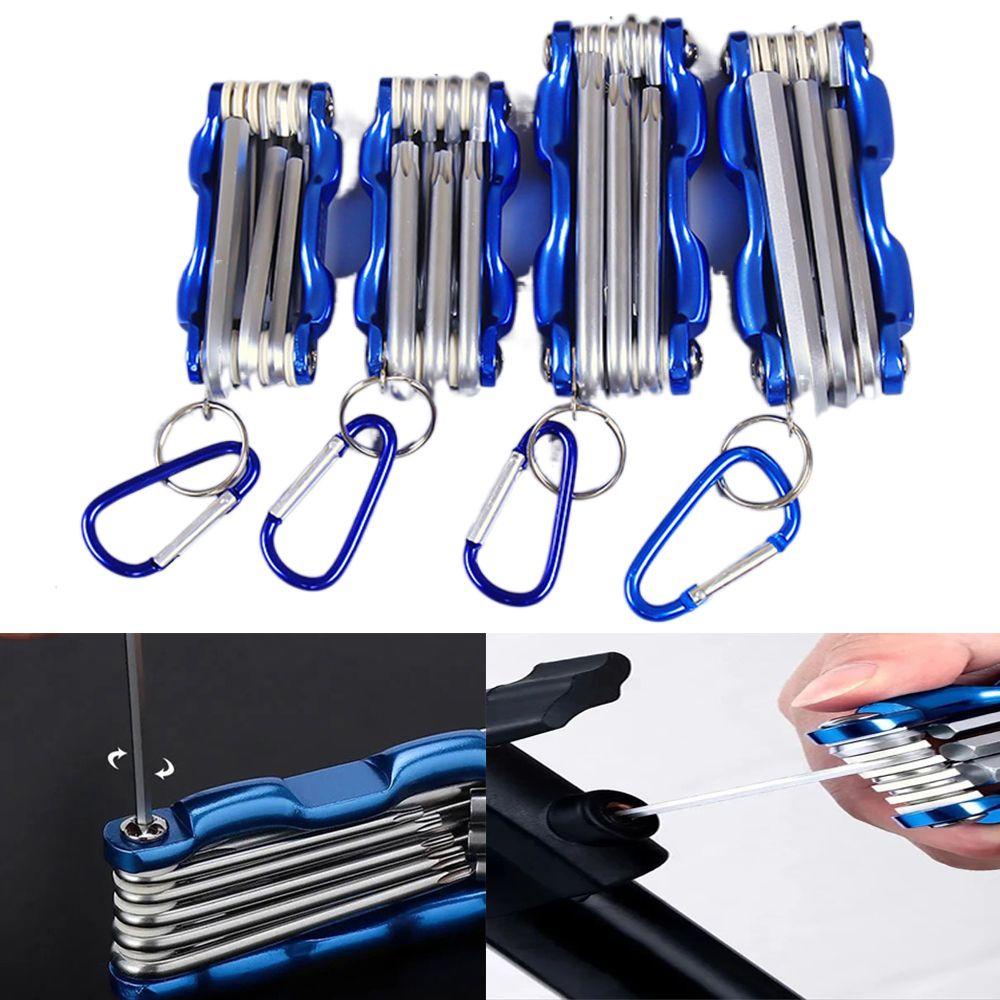 Solighter Kunci Sok Allen Lipat Serbaguna Alat Perbaikan Rumah Tangga Hex Key Wrenches Hand Tool Hexagonal Torx Wrenches