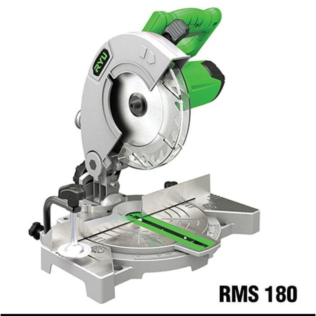 Mesin gergaji pemotong Aluminium RYU MITTER SAW 7&quot;  RMS 180 / Miter Saw 7&quot; inch 7Inch Mitter Saw Mittre Saw RMS 180 Mesin Potong Alumunium Kayu Miter Saw 7 inch