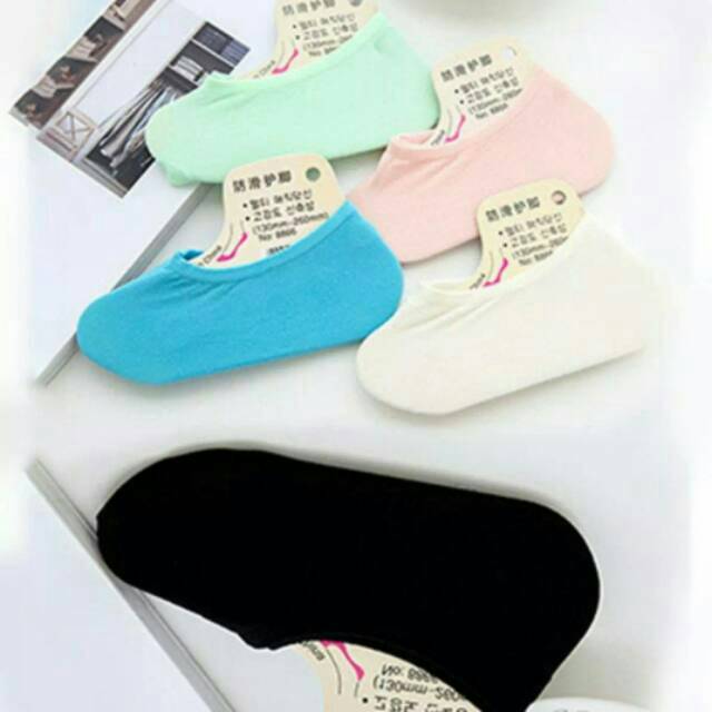 Kaos Kaki Perahu Invisible Socks Woman Bacis Anti Licin / Kaus Kaki Hidden Rainbow Socks Kaos Kaki Balet Flat Shoes Anti Slip Engkle Magic Socks