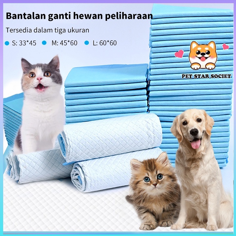 PERLAK cat dog pee pad puppy baby cat diaper kitten puppy baby toilet dengan harga murah bawah poo pee cage under pad dono training pee tray dog ​​cat animal birth thick sheets