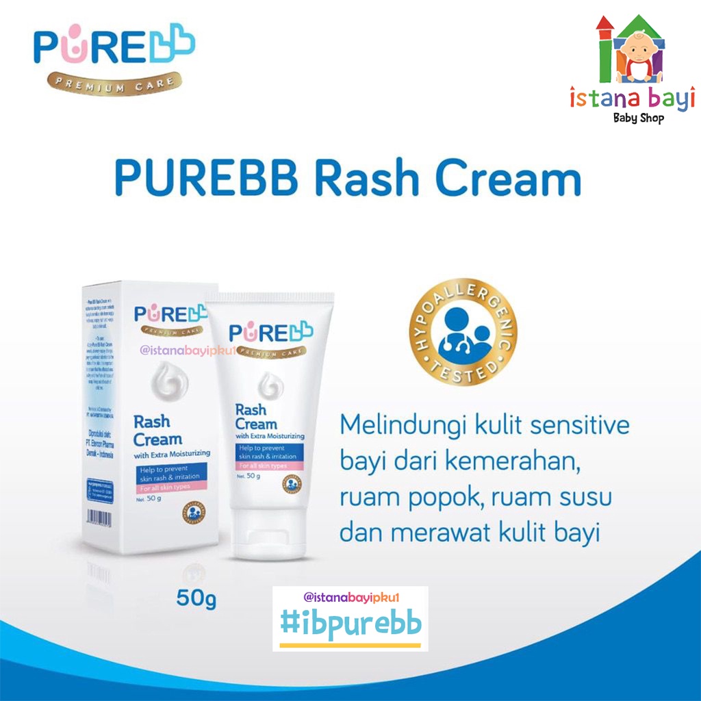 Purebb Rash Cream 50 gr - krim ruam bayi