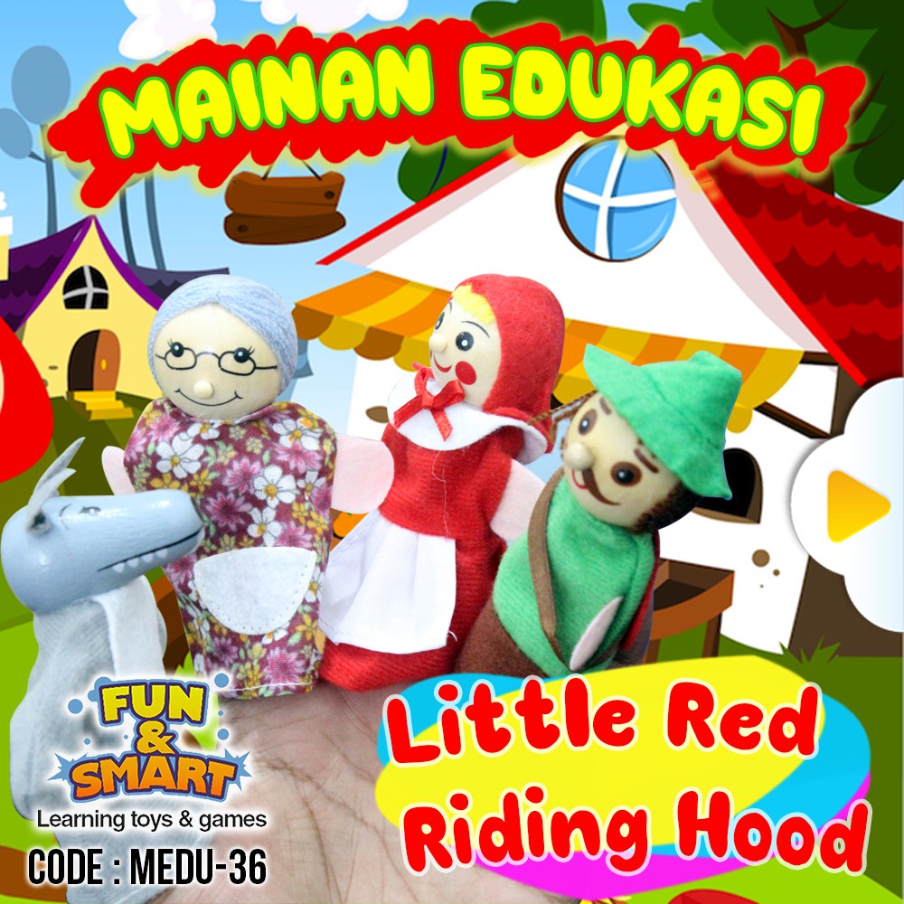 MAINAN STORY TELLING BONEKA JARI LITTLE RED RIDING HOOD (MEDU-36)