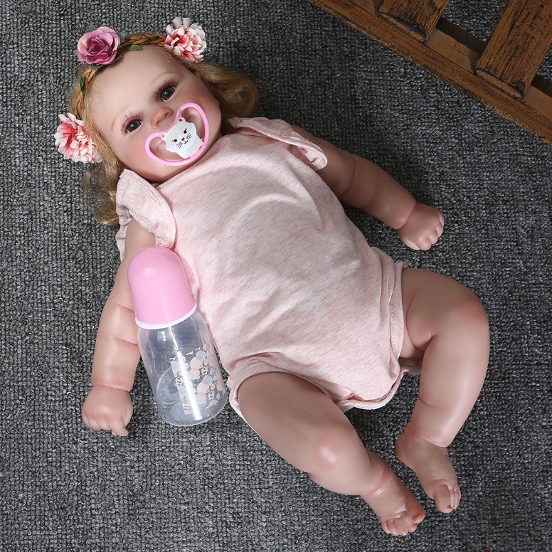 Mary 20inch/24inch Hadiah Untuk Bayi Dibuka-Mata Caucasian Vinyl Untuk Boneka Dengan Pirang