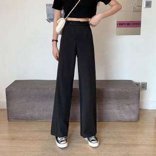 Celana Panjang Model High Waist Lebar Lurus Bahan Katun Celana Panjang Model High Waist Lebar Lurus Bahan Katun
