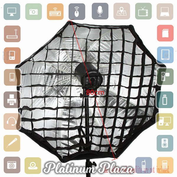 Octagonal Honeycomb Grid 80cm for Umbrella Softbox Reflector - BK-80 - Black`FMN64U-