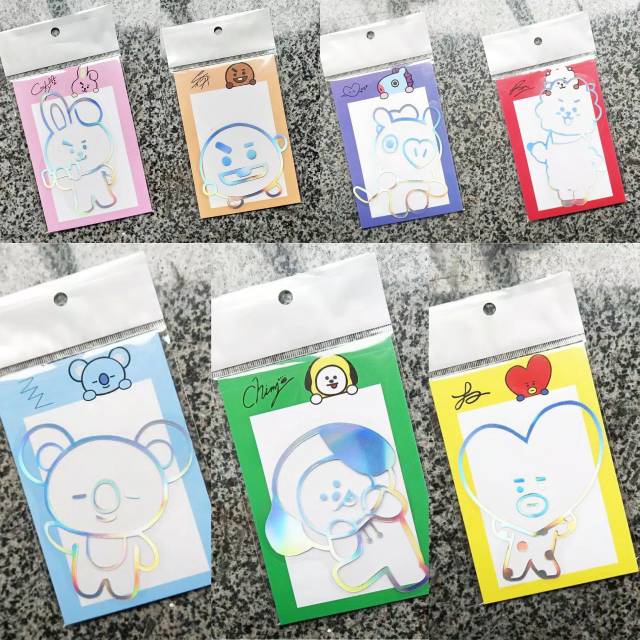 STICKER HOLOGRAM BT21 MURAH STICKER HOLO STIKER MURAH BTS