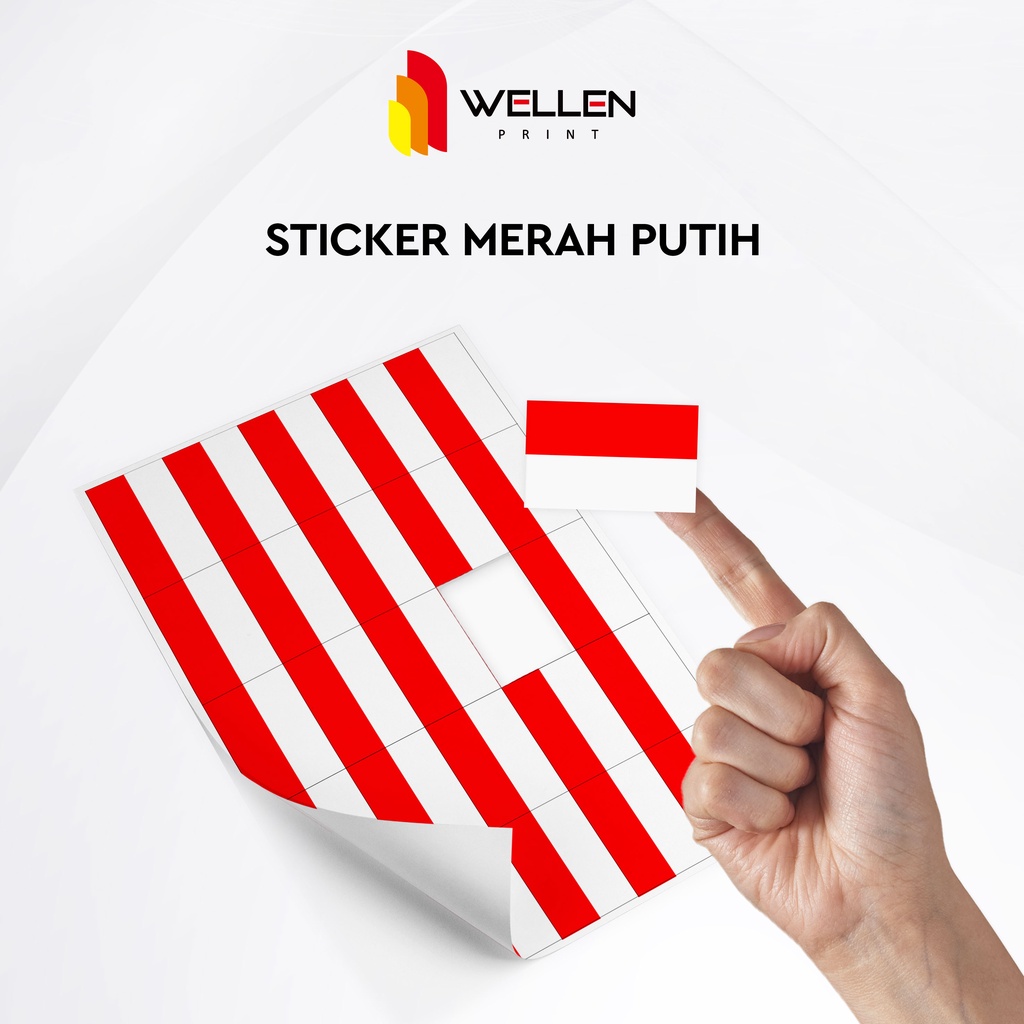 

WELLEN PRINT - Cetak Sticker Bendera Indonesia / Print Stiker Pipi Merah Putih
