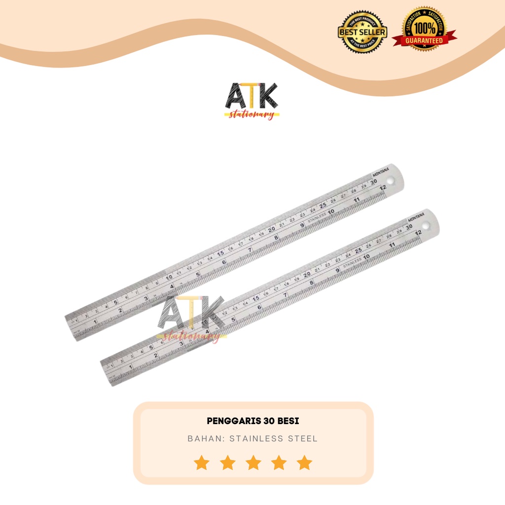 

Penggaris 30 CM Besi Stainless Steel Murah atk