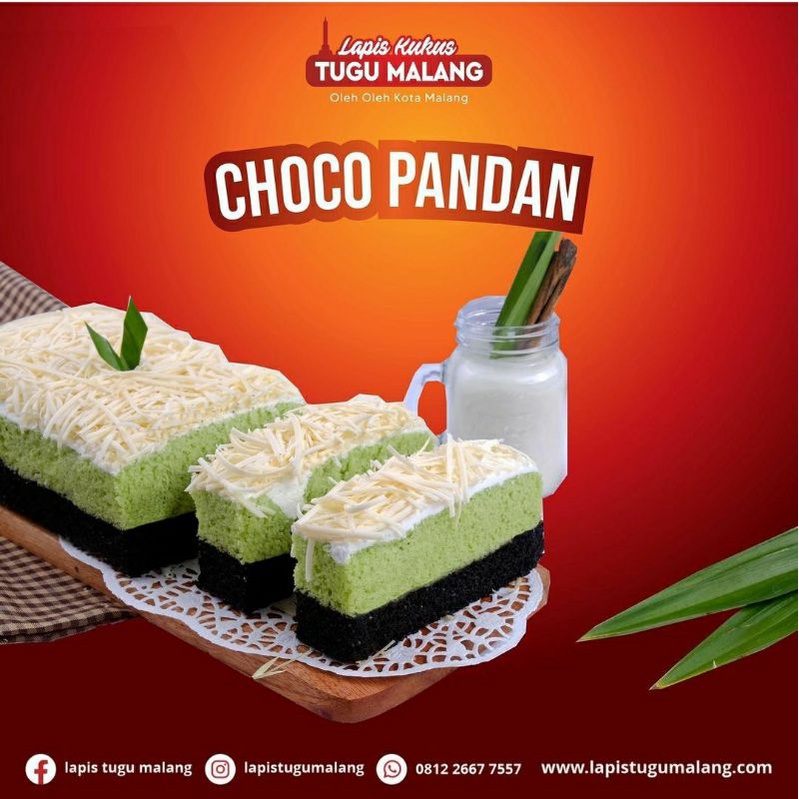 

lapis kukus tugu malang choco pandan