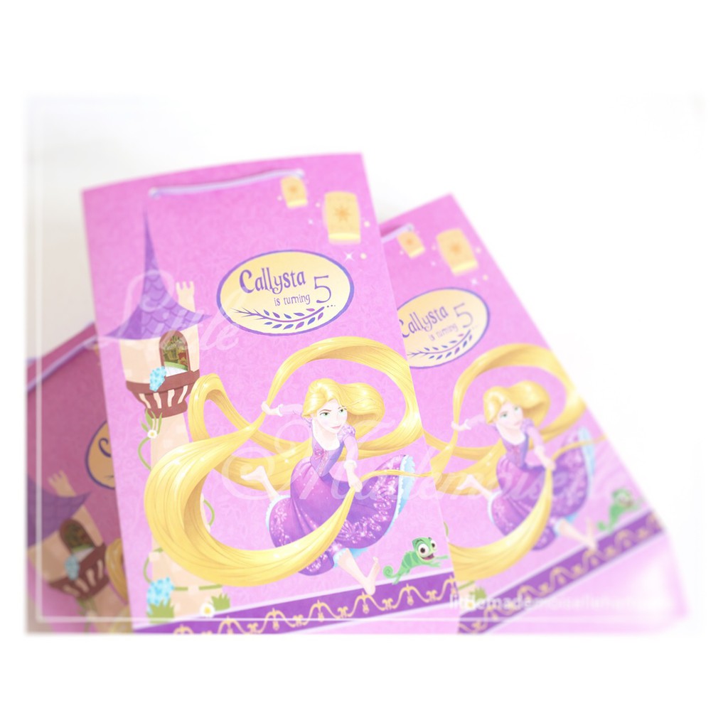 

Tas Ulang Tahun Anak / Goodie Bag Anak / Paper Bag Rapunzel