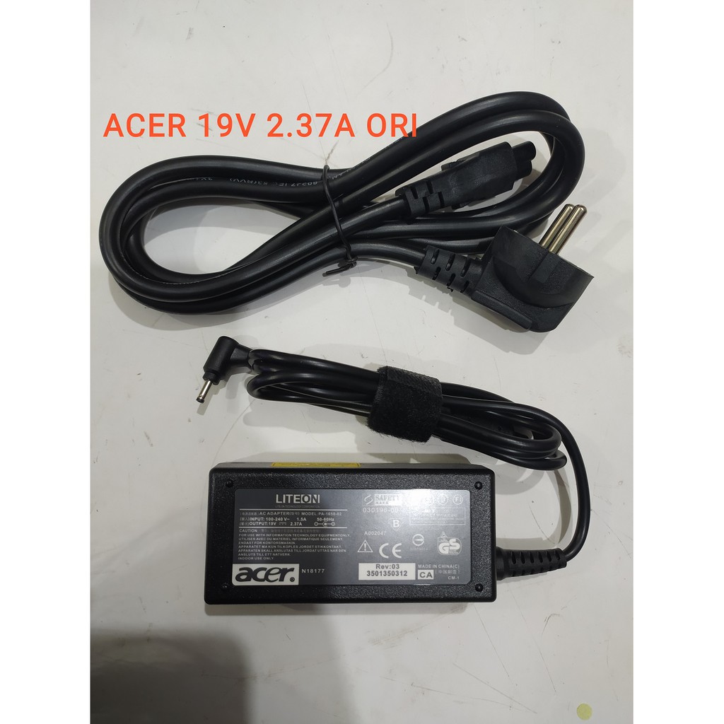 ADAPTOR ACER / CHARGER LAPTOP ACER 19V 2.37A ORI