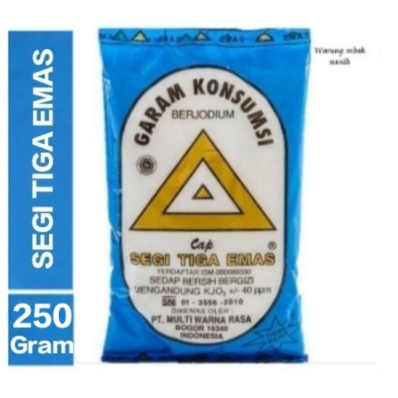 

Garam konsumsi berjodium segi tiga mas 250g