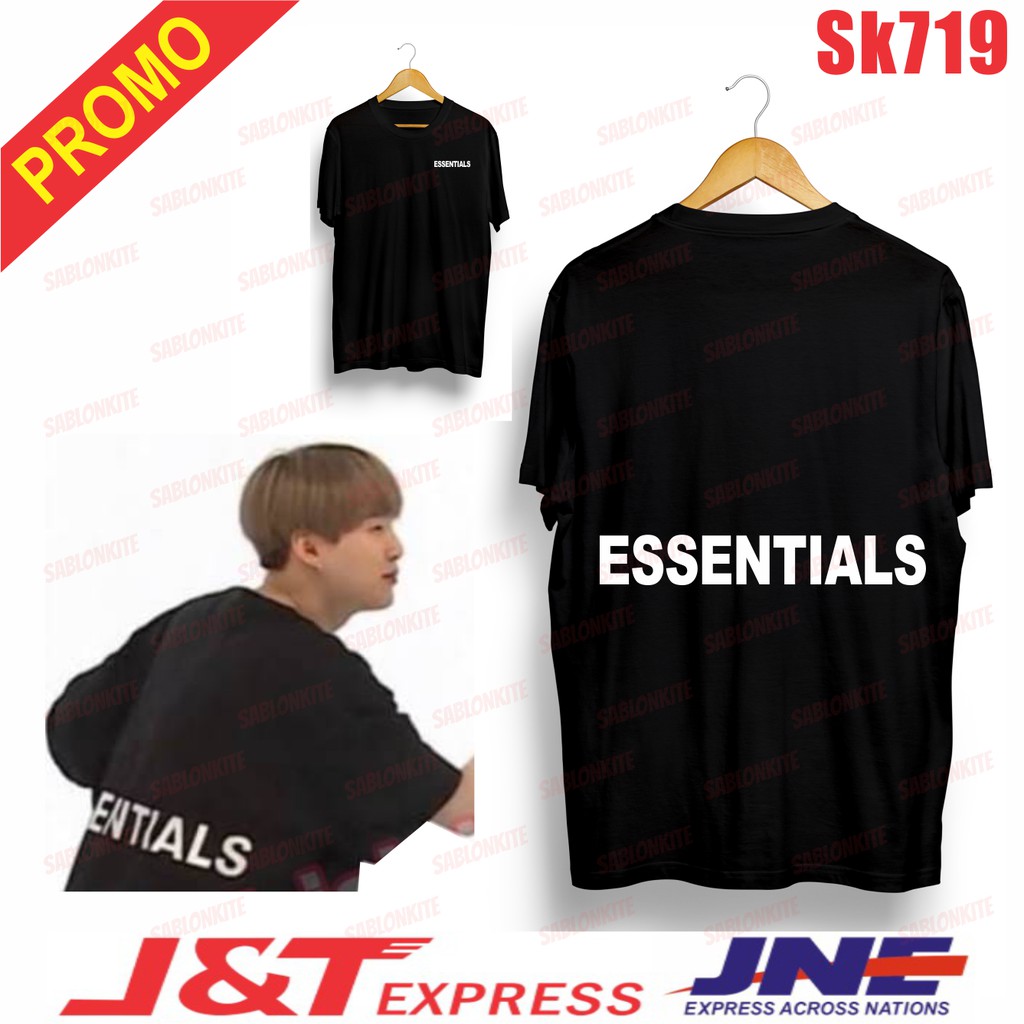 MURAH!!! KAOS KPOP SUGA ESENTIALS SK719 UNISEX COMBED 30S