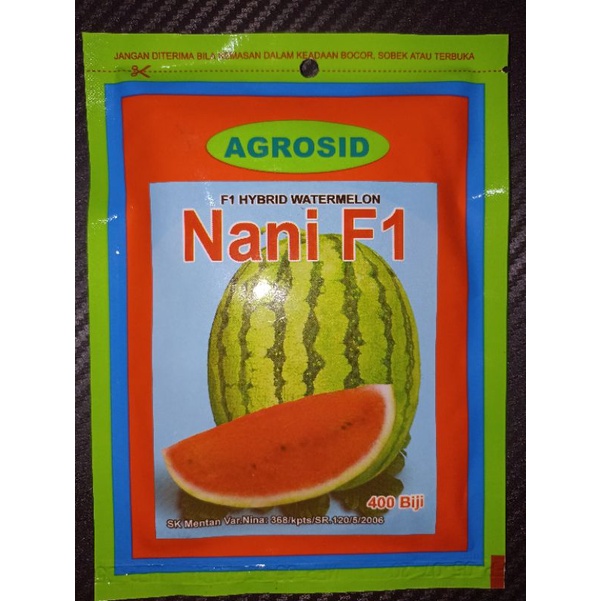 Benih Semangka, F1 Hybrid Watermelon. Nani F1