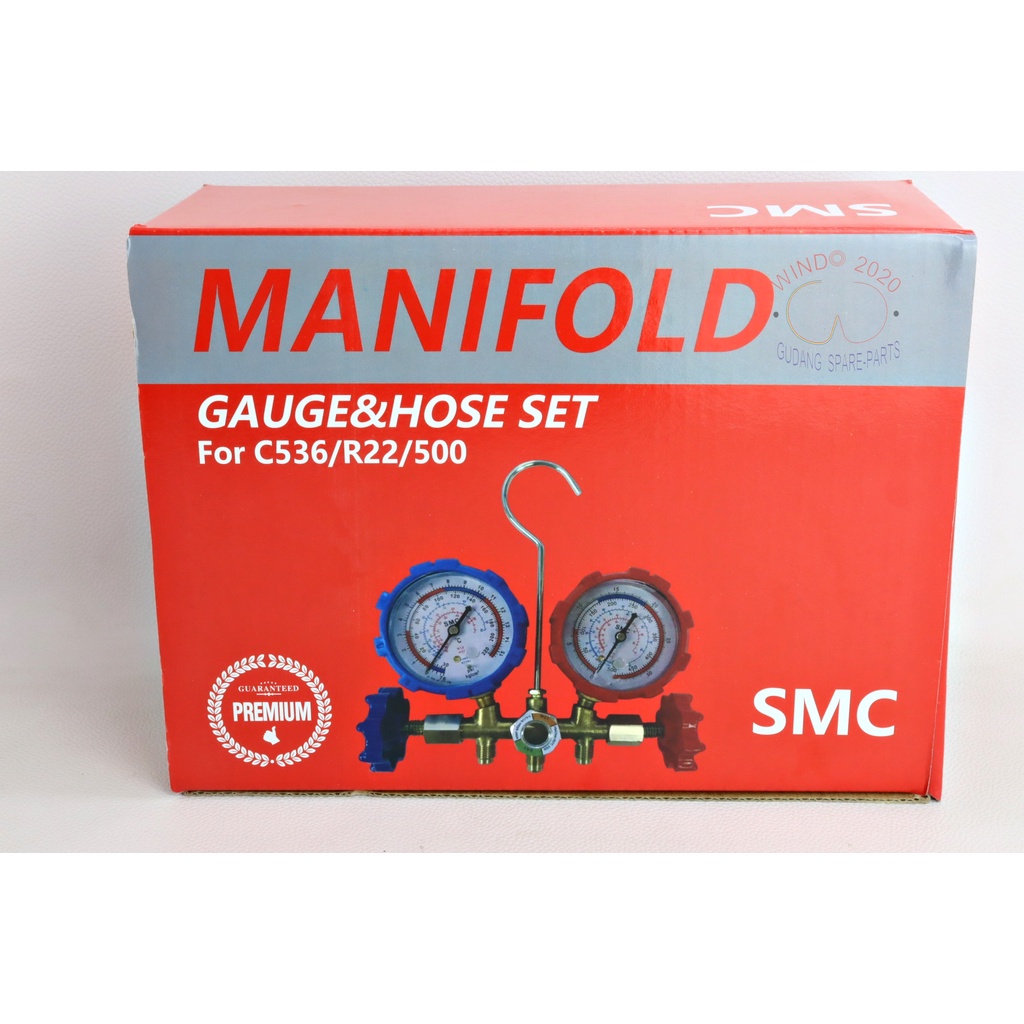 MANIFOLD DOUBLE SET MULTI PREMIUM | MANIFOLD SET R22 R134 | MANIFOLD DOUBLE SMC PREMIUM MULTI / R22 / R134 SET