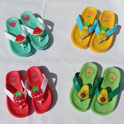 Sandal Anak Jepit Jelly Tali BUAH UNISEX Karet  Import