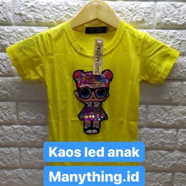 KAOS LED ANAK PROMO MURAH 1 pcs = 33.000