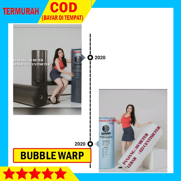 

Buble Wrap 50 Meter Plastik Bubble Babel Rap Plastic Packing Paking - Putih