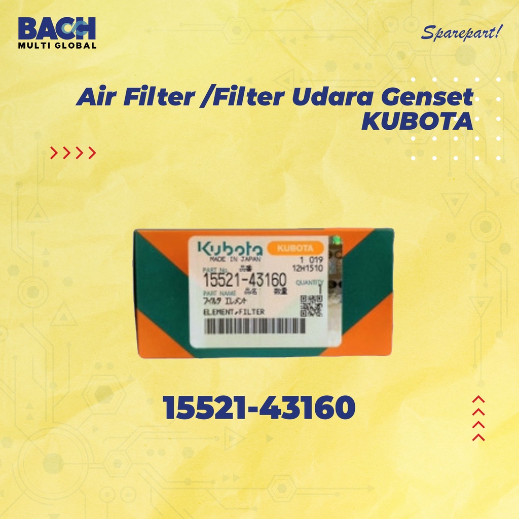 FUEL FILTER /FILTER SOLAR GENSET KUBOTA 15521-43160