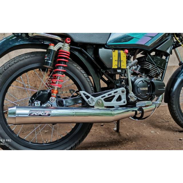 Knalpot RX-KING standar racing chrome garing ngecring RKJ racing