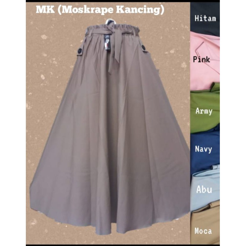 ROK MOSCRAPE ALL SIZE / ROK PAYUNG TERMURAH / ROK PAYUNG POLOS / ROK POLOS PANJANG