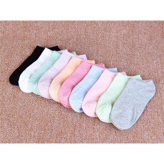  Kaos  Kaki Motif Polos  Korea  Ankle Cute Short Socks 