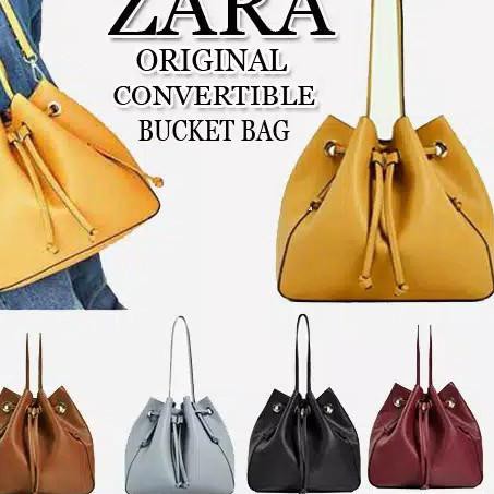New  HOT PROMO Tas original convertible bucket bag zara serut selempang tas zara serut Caffdong