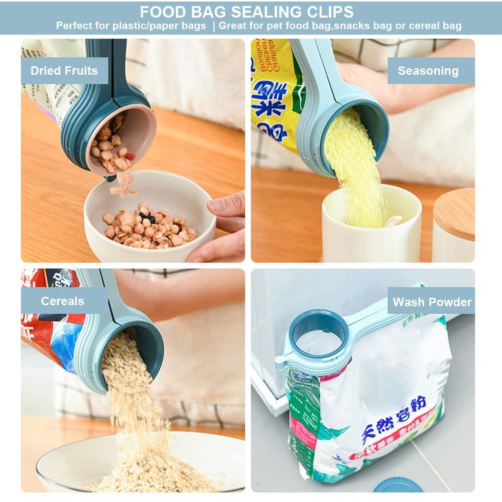 Seal &amp; Pour Bag Clips Snack Sealing Clip Large Penjept Jepitan Makanan Kemasan Sealer Penutup Klip