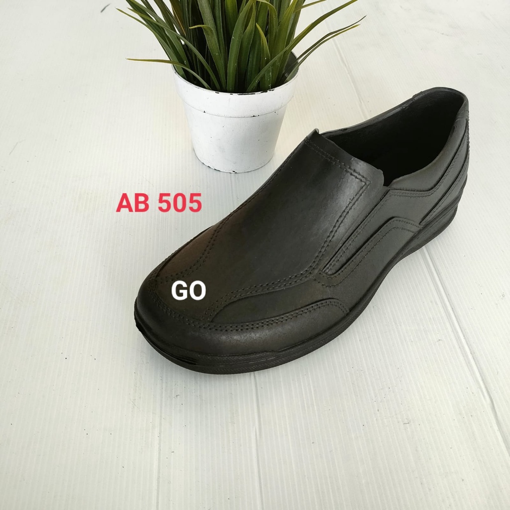 BB ATT AB 505 SEPATU SLOP PRIA Sepatu Formal Tanpa Tali Bahan Karet Nyaman Dan Ringan