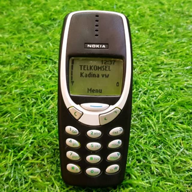 HP Jadul Nokia 3310 Biru Dongker Normal dan Original