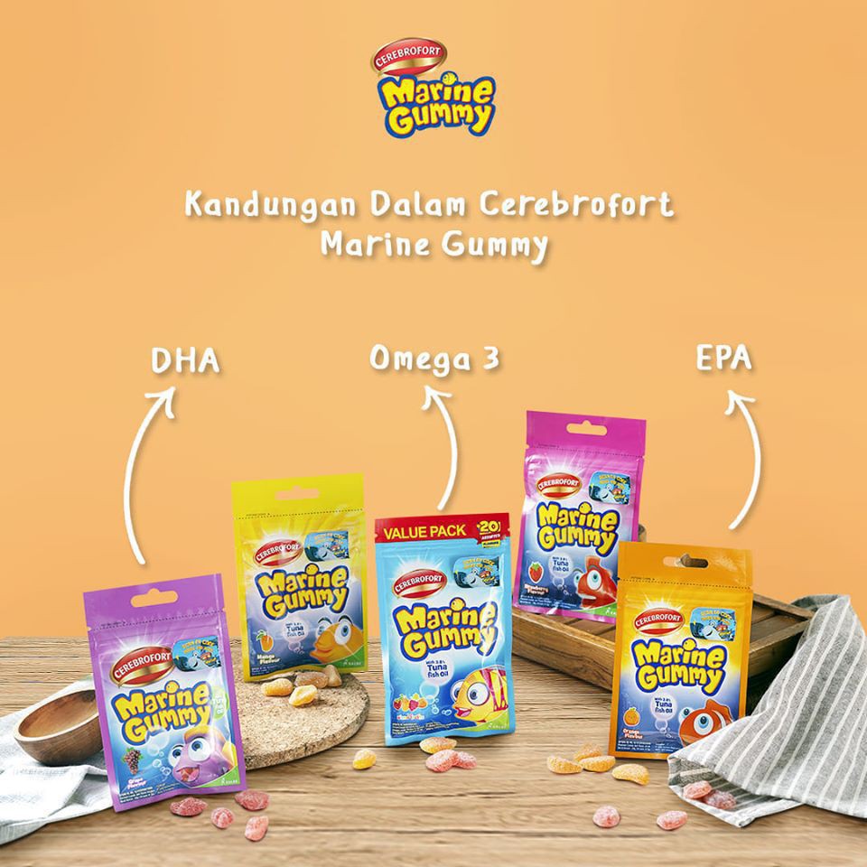 Cerebrofort Marine Gummy Vitamin Anak Gummy Permen - Kabakids Store