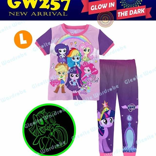 Piyama GW glow in the dark Little Pony kualitas Gap Zara