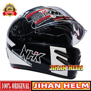 HELM / NHK / HELM NHK / HELM FULL FACE NHK TERMINATOR STARBASE BLACK WHITE TERMURAH