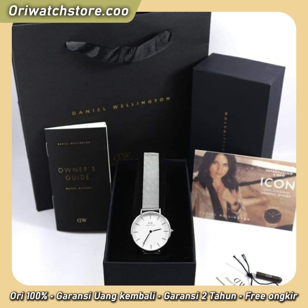 TERLARIS DW ORI GARANSI JAM TANGAN WANITA DANIEL WELLINGTON ORIGINAL PETITE STERLING