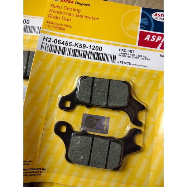 Kampas rem depan k59 Vario 150, Vario 125 LED (Aspira)
