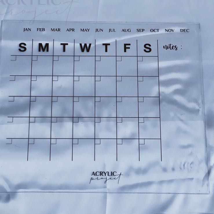 

Barang Pilihan - Acrylic Monthly Weekly Planner A Akrilik