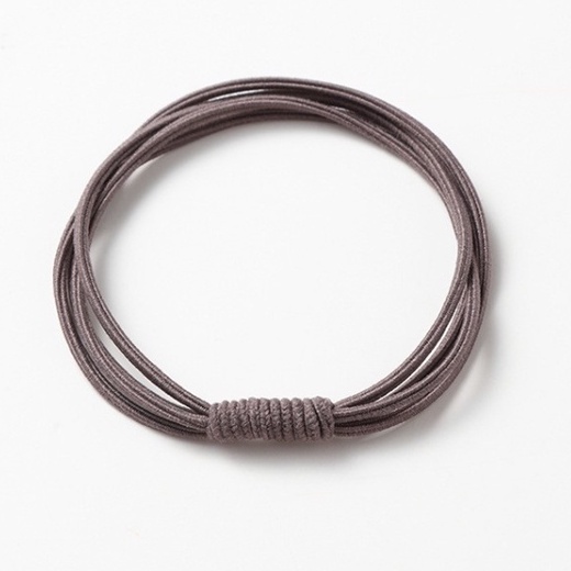 Reseller Welcome - F5104 (1PCS) Karet Rambut Korea Polos 3 IN 1 / Ikat Rambut / Karet Rambut Elastis-Abu