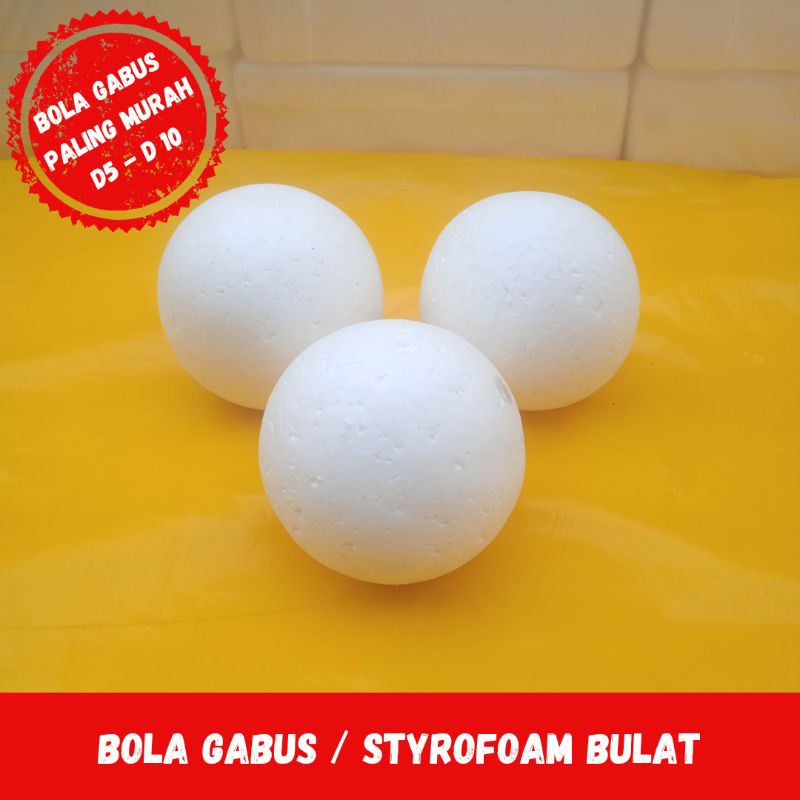 bola gabus / bola styrofoam / styrofoam bulat