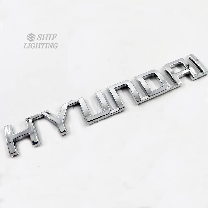 1pc Stiker Emblem Logo Hyundai Bahan Abs Krom Untuk Bagasi Belakang Mobil Hyundai