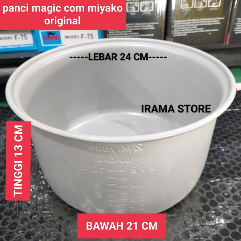 Panci Magic Com Miyako Original Teflon Rice Cooker miyako Ukuran 0.6L 1.2L 1.8 Liter 2.2L  Multi