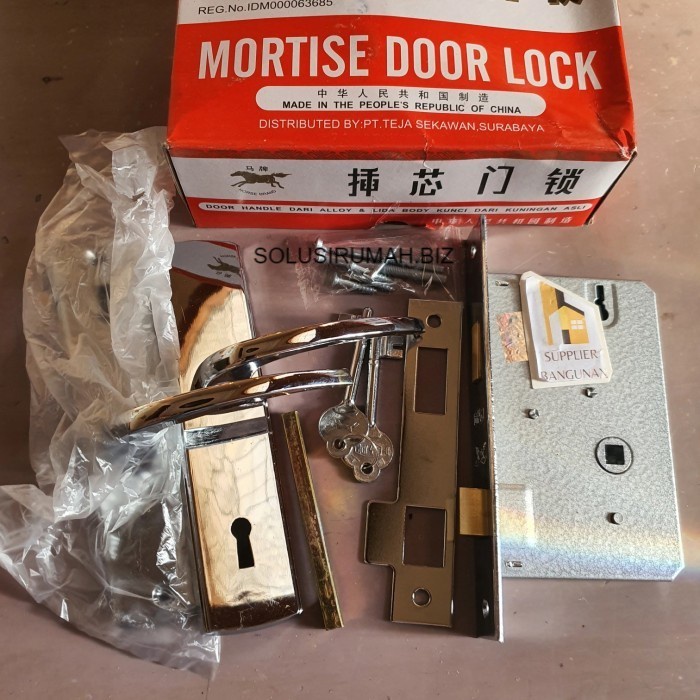 Kunci Pintu Set Merek Kuda kecil Mortise Door Lock Horse Brand selot