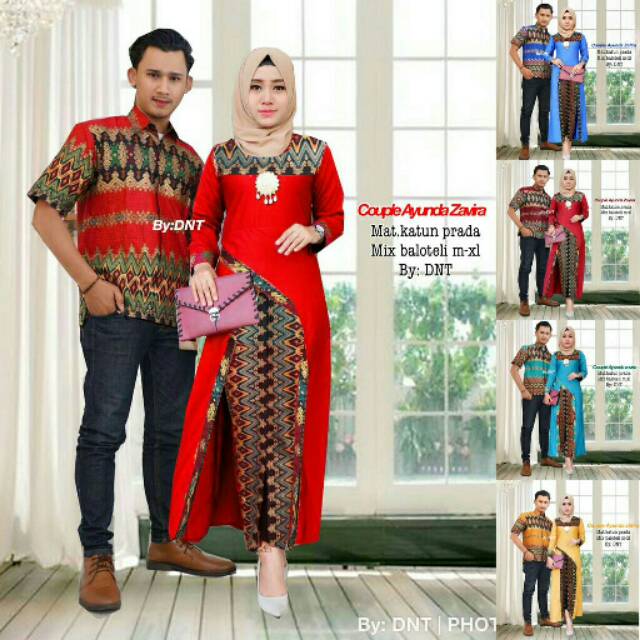 Batik Couple Ayunda Zafira Kebaya Modern Couple Pasangan 