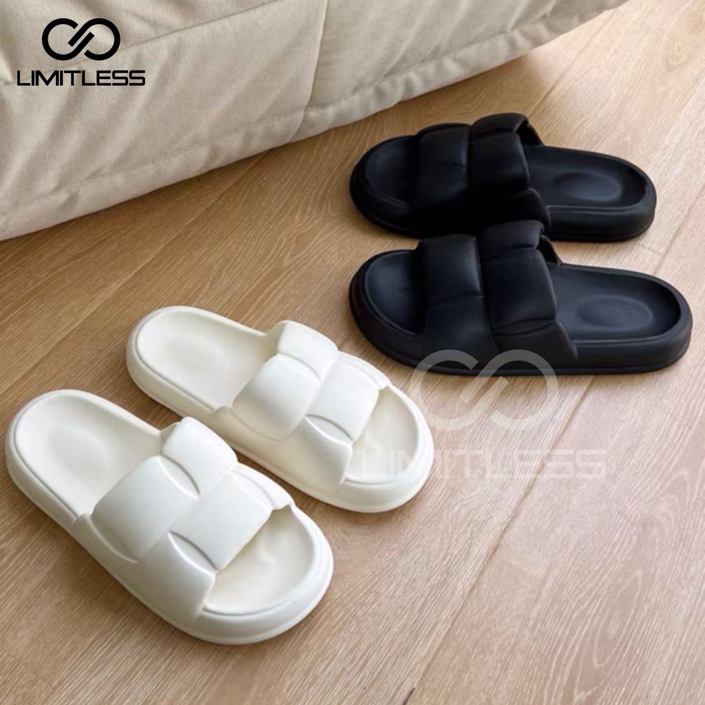 Sandal Slop Wanita Korea Kekinian Sendal Wanita Limitless Slip On Fashionable Sandal Cewek Terbaru Jelly Empuk